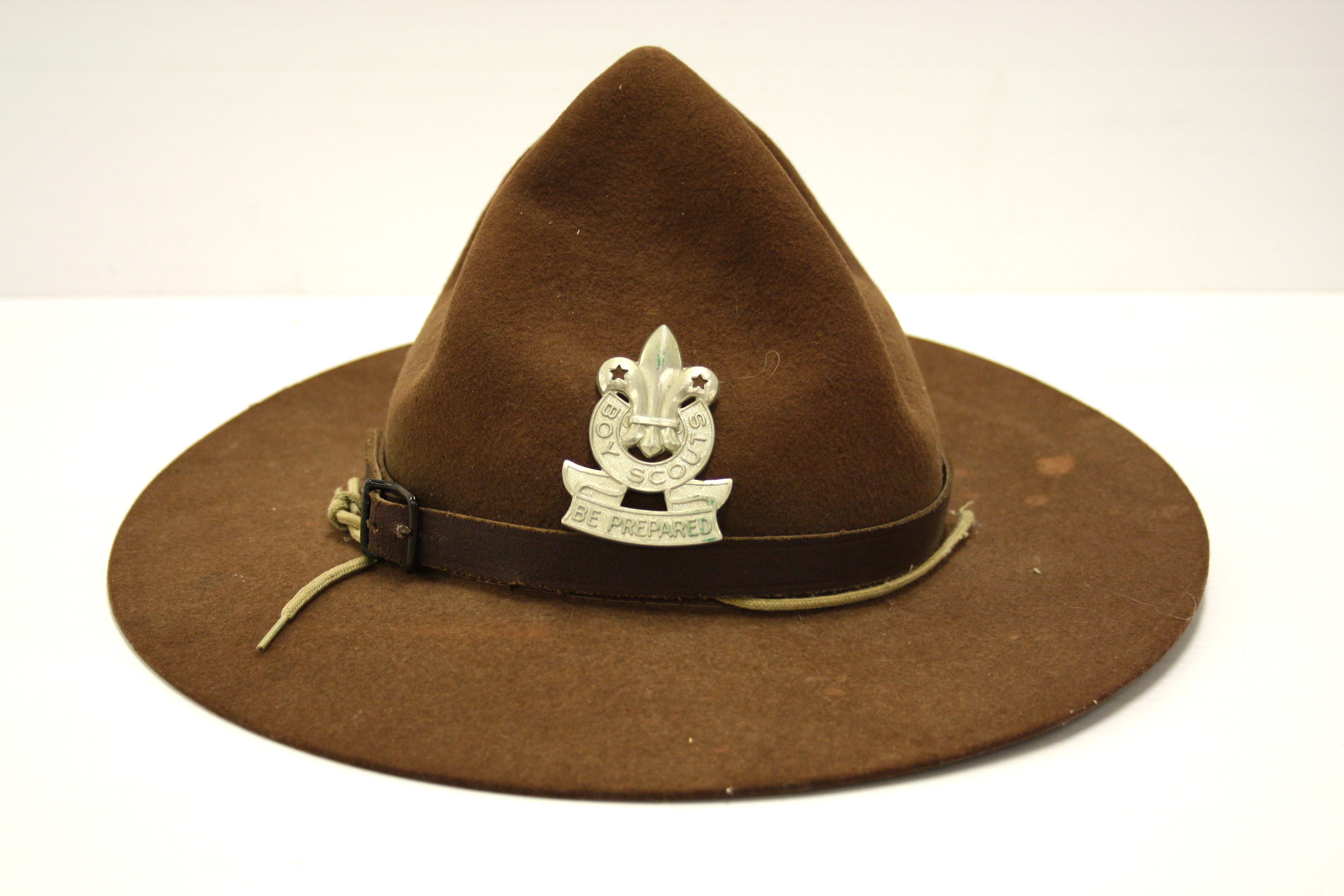 Brown Stetson with Scout Badge
