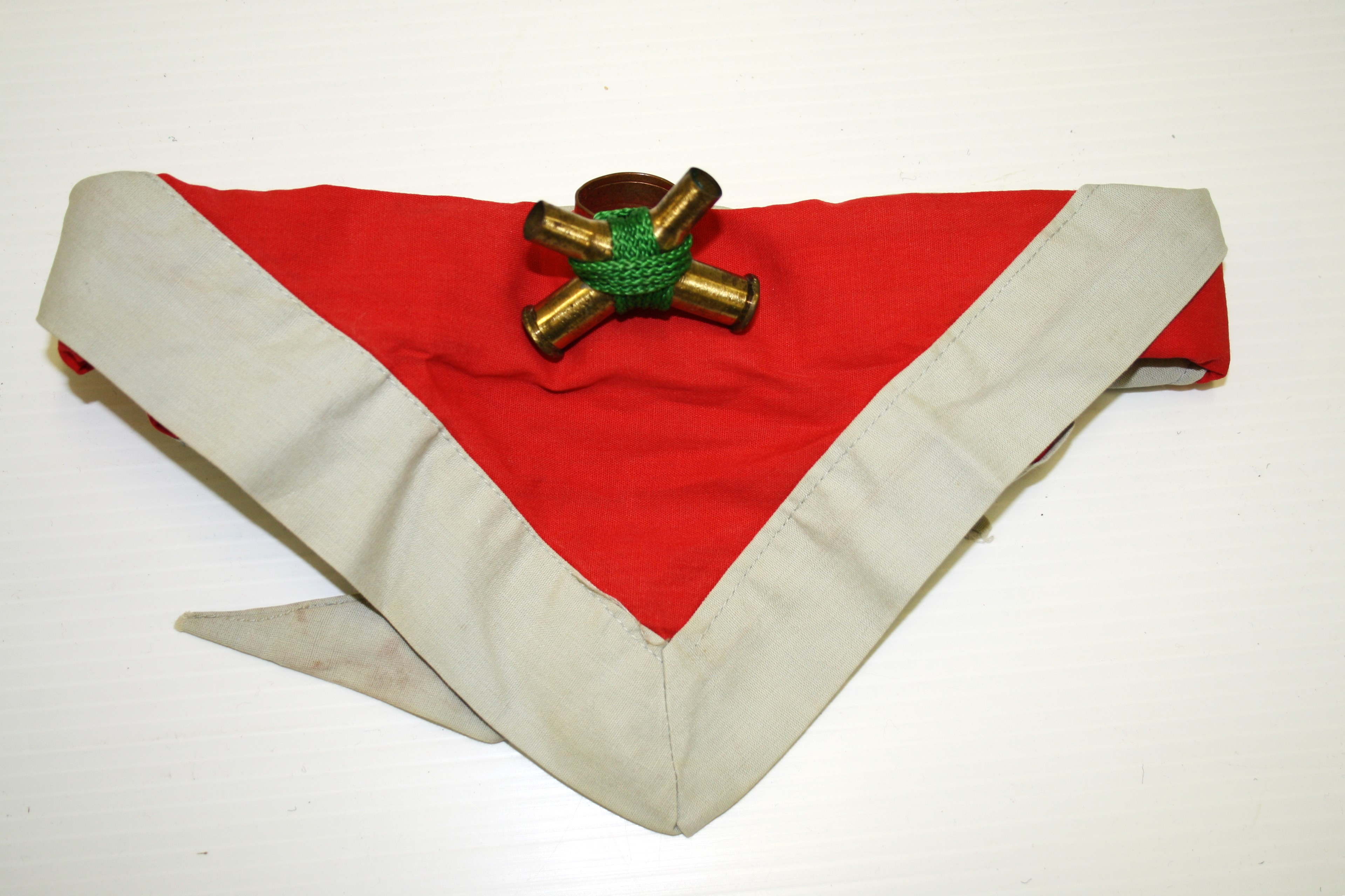 Red Necker with Grey Border